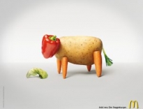 تبلیغات خلاقانه غذاهای گیاهی مک دونالد